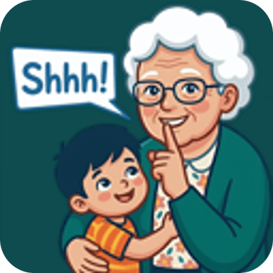 We Don't Say That grandma and child logo